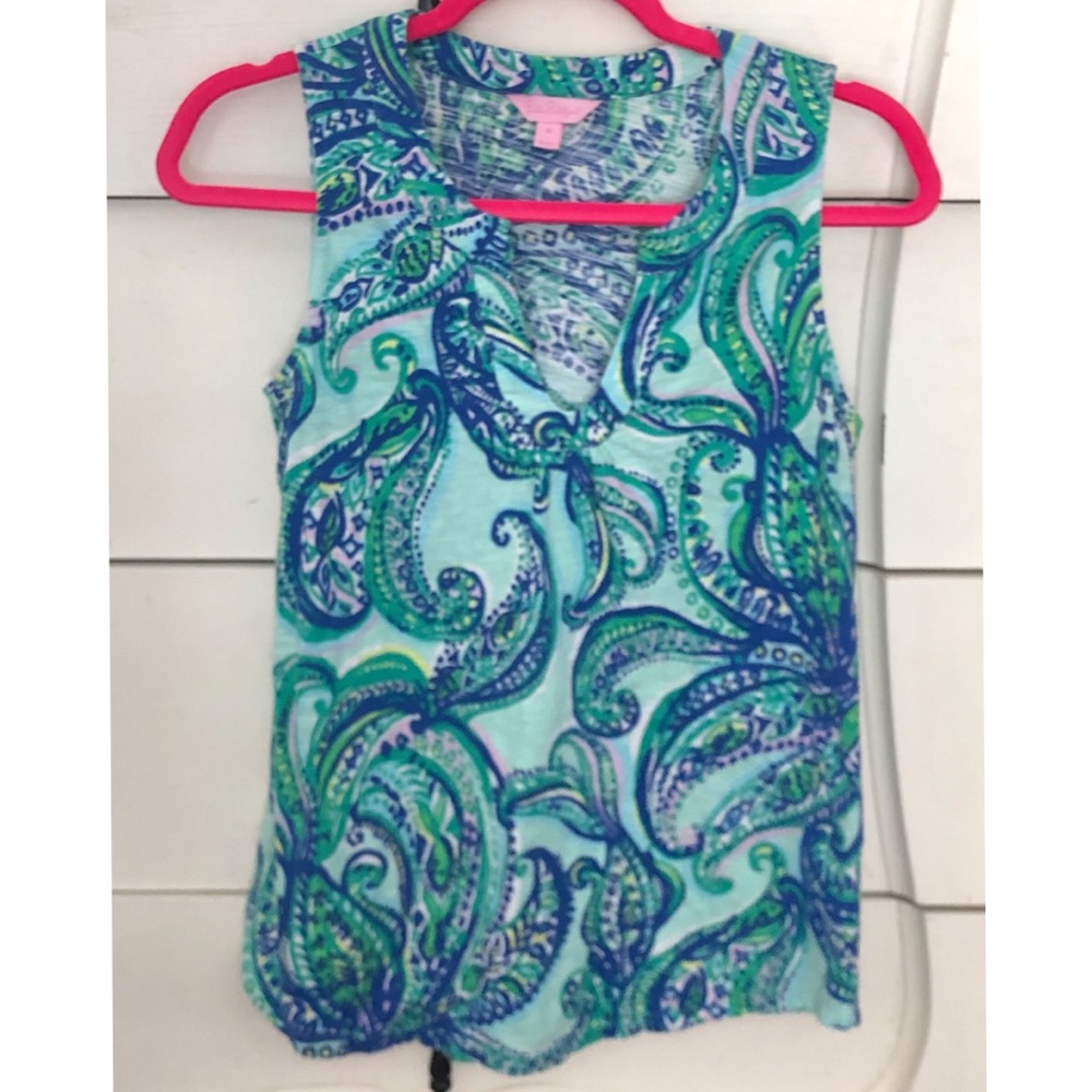 💗💚 Lilly Pulitzer Paisley Tank